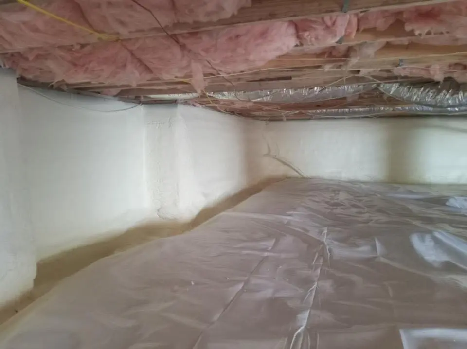 Crawl space encapsulation with closed-cell spray foam for Metal Roof Coating in Atkinson